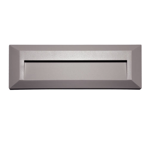 גוף תאורה שבילית לד מלבני הספק 3.5W מוגן IP65 גוון אור חם DOWN LIGHT בצבע אפור FETAYA