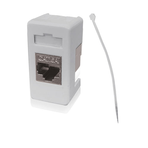 שקע RJ-45 קומפט לכבל רשת CAT-6A לקופסה מלבנית להתקנה במתאמים מודולריים 1 מודול FETAYA