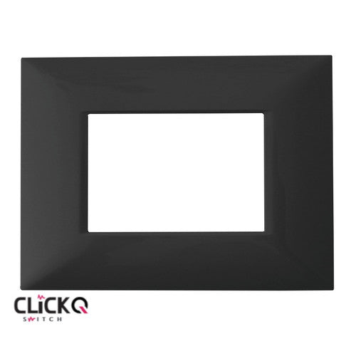 מסגרת 3 מודול מלבנית ישרה CLICK-Q בצבע שחור FETAYA