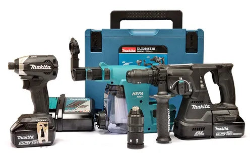 סט כלי עבודה ליתיום שחור MAKITA DLX2505TJB 18V