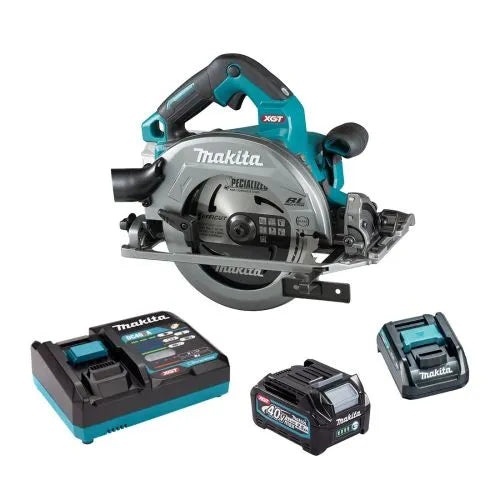 מסור עגול MAKITA HS004G 40V עם 2 סוללות 4Ah+מטען+מזוודה