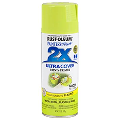 ספריי צבע ירוק ליים מבריק + יסוד - 2X ULTRA COVER Gloss Key Lime Rust-Oleum