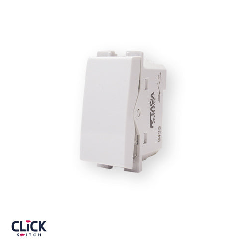 מפסק CLICK יחיד 1 מודול מתח/זרם 16A בצבע לבן FETAYA