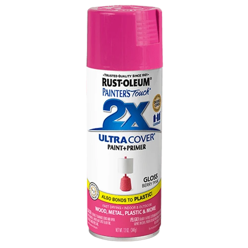 ספריי צבע ורוד מבריק + יסוד - 2X ULTRA COVER Gloss Berry Pink Rust-Oleum