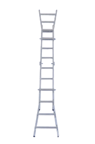סולם אלומיניום טלסקופי מקצועי עד 3.35 מטר, 6X7 שלבים סולמות חגית - תמונה 4