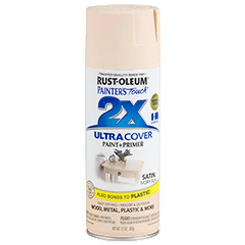 ספריי צבע שנהב משי + יסוד - 2X ULTRA COVER Satin Ivory Silk Rust-Oleum