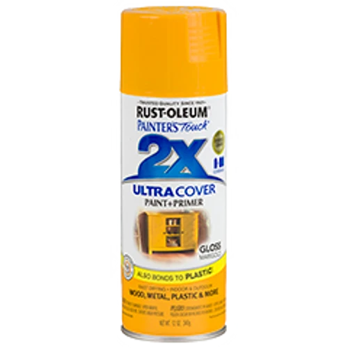 ספריי צבע צהוב חמניה + יסוד - 2X ULTRA COVER Gloss Marigold Rust-Oleum
