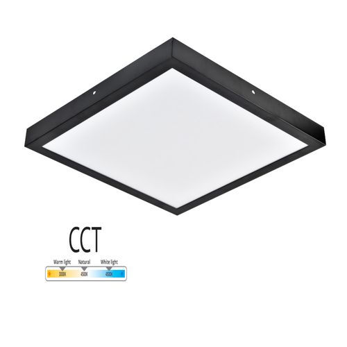 גוף תאורה שחור מרובע צמוד תקרה MICHAELLA CCT הספק 72W FETAYA