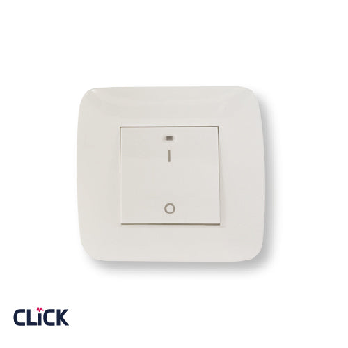 מפסק דוד דו-פול רחב CLICK לקופסא עגולה (55) מתח/זרם 230/16A בצבע לבן FETAYA