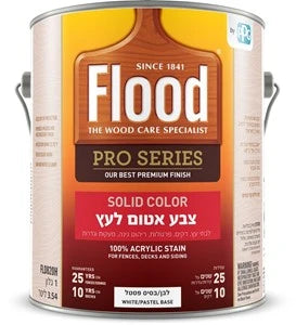 פלאד צבע אטום גמיש לעץ – בסיס דיפ - גלון 3.78 ליטר Flood Solid Color