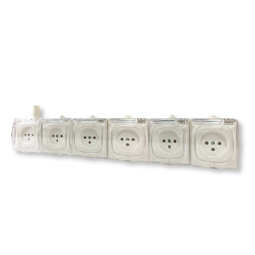 שקע כח P-6 YARDEN מוגן מים IP20 בצבע לבן מתח/זרם 230V/16A FETAYA