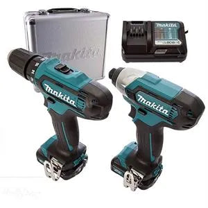 סט מברגה / מקדחה + אמפקט CLX224SX 12V מתוצרת Makita