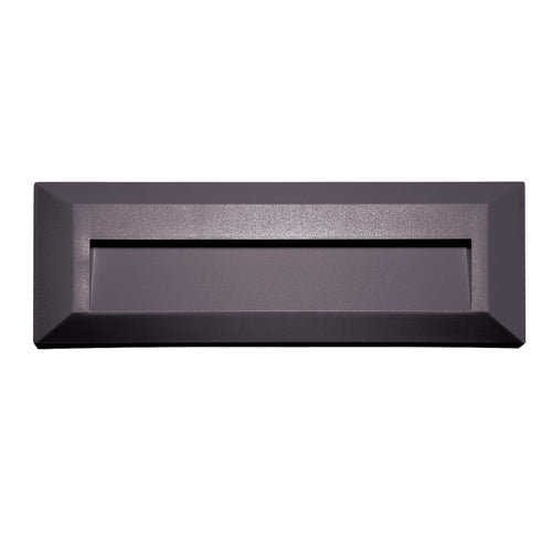 גוף תאורה שבילית לד מלבני הספק 3.5W מוגן IP65 גוון אור קר DOWN LIGHT בצבע בזלת FETAYA