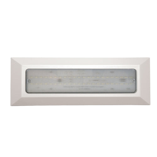 גוף תאורה שבילית לד מלבני הספק 4.4W מוגן IP65 גוון אור חם בצבע לבן FETAYA