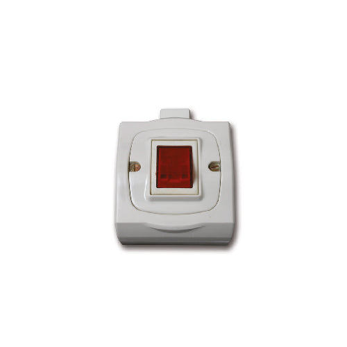 לחצן מדרגות מואר רוקר YARDEN בצבע לבן מתח/זרם 230V/16A FETAYA