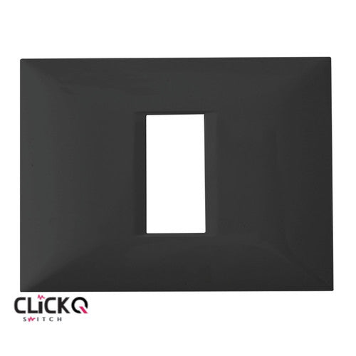 מסגרת 1 מודול מלבנית ישרה CLICK-Q בצבע שחור FETAYA