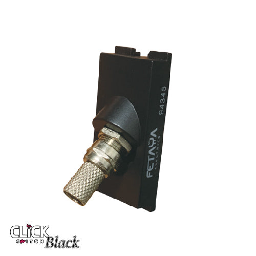 שקע CLICK TV-SAT (מחבר נקבה) מודול 1 בצבע שחור מט FETAYA