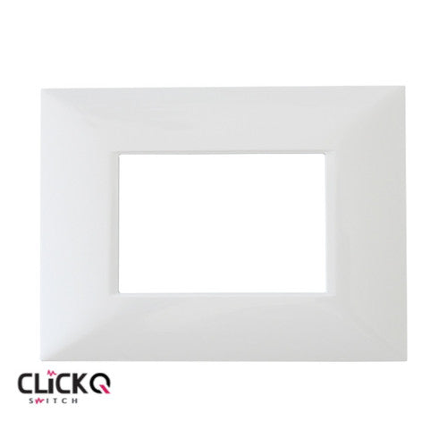 מסגרת 3 מודול מלבנית ישרה CLICK-Q בצבע לבן FETAYA