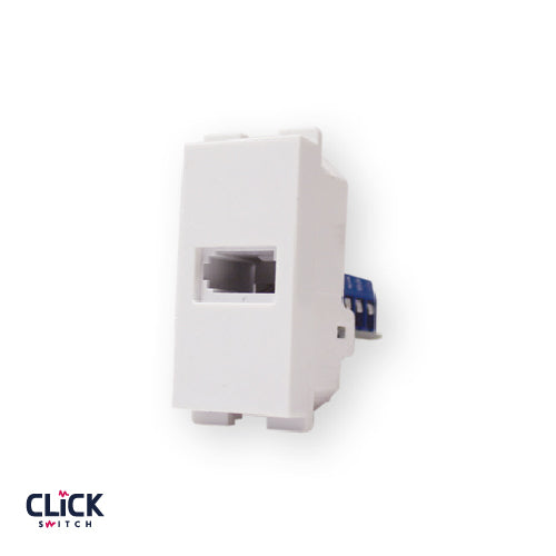 שקע CLICK טלפון 1 מודול בצבע לבן FETAYA
