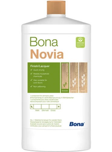 לכה על בסיס מים לרצפות עץ - BONA NOVIA