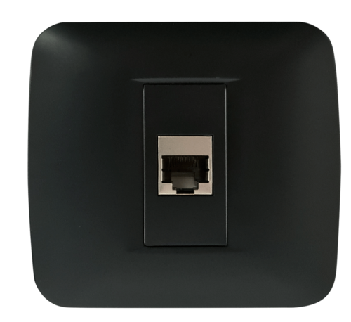 שקע למחשב RJ-45 CLICK לקופסא עגולה (55) בצבע שחור FETAYA