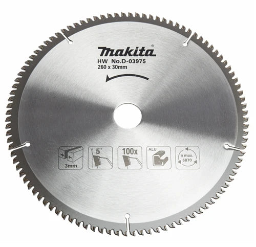 להב לחיתוך אלומיניום "10 - 100 שיניים MAKITA D-03975