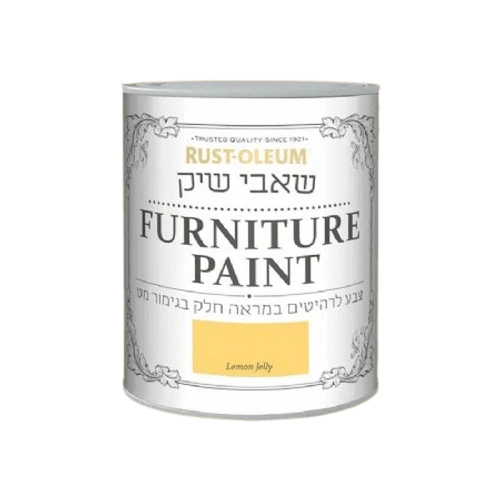 שאבי שיק- צבע צהוב לימון ג'לי לרהיטים במראה חלק בגימור מט 750 מ"ל Rust-Oleum