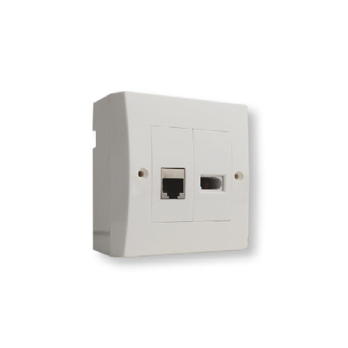 שקע תקשורת RJ-45 עם בז"ח יחיד אופן התקנה על/תחת הטיח FETAYA