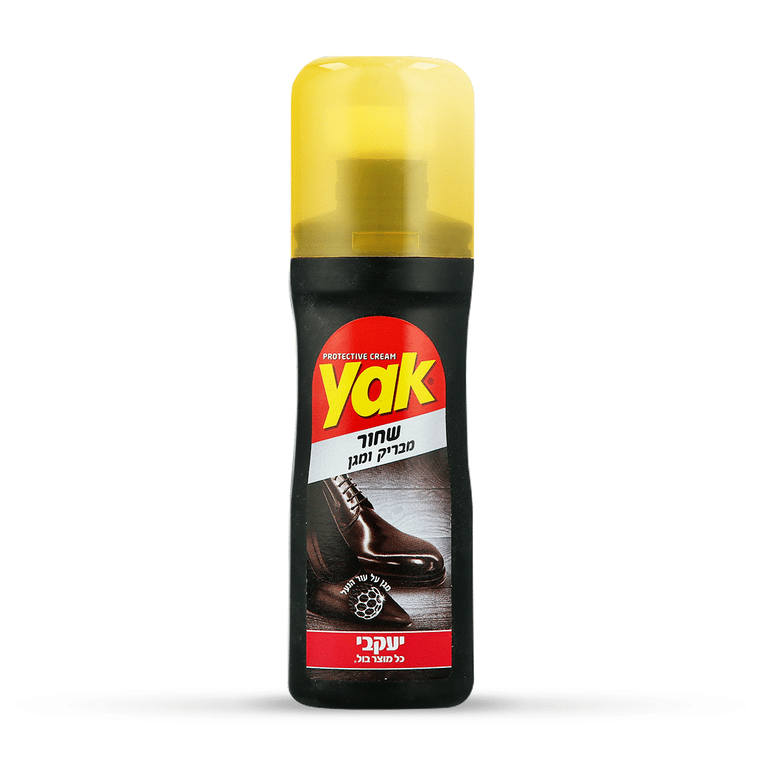YAK- בקבוק מבריק נעליים בגוון שחור 50 מ"ל