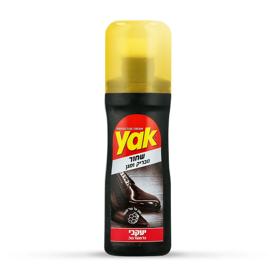 YAK- בקבוק מבריק נעליים בגוון שחור 50 מ"ל