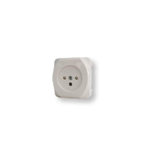 שקע YARDEN PG-1 נמוך עם תריס בטחון בצבע לבן מתח/זרם 230V/16A FETAYA