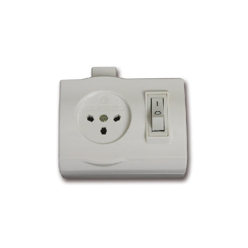 שקע כח עם מפסק זרם YARDEN בצבע לבן מתח/זרם 230V/16A FETAYA