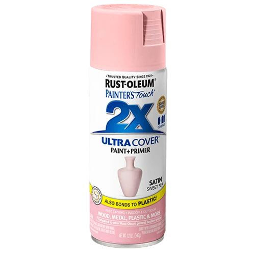ספריי צבע ורוד משי + יסוד - 2X ULTRA COVER Satin Sweet Pea Rust-Oleum