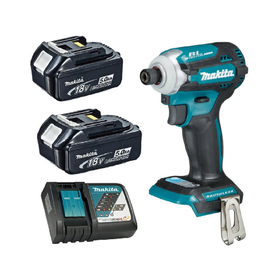 מברגת אימפקט ללא פחמים DTD172RTE 18V מתוצרת Makita עם 2 סוללות 5AH ומטען