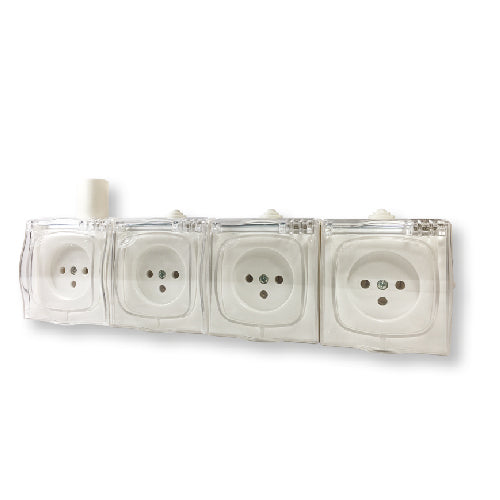 שקע כח P-4 YARDEN מוגן מים IP20 בצבע לבן מתח/זרם 230V/16A FETAYA