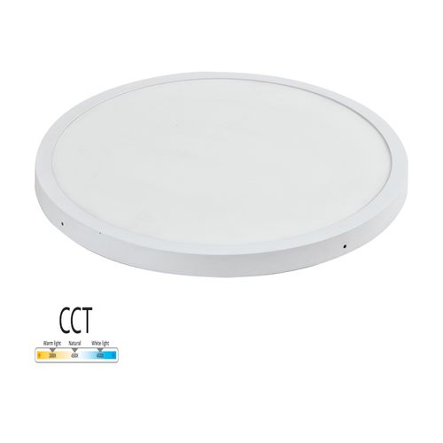 גוף תאורה לבן עגול צמוד תקרה MICHAELLA CCT הספק 18W FETAYA