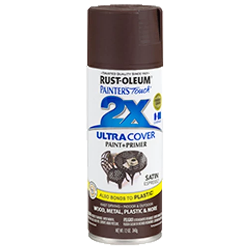 ספריי צבע חום אספרסו משי + יסוד - 2X ULTRA COVER Satin Espresso Rust-Oleum
