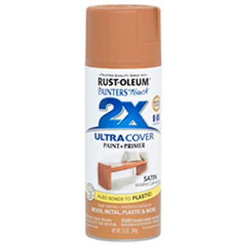 ספריי צבע קרמל משי + יסוד - 2X ULTRA COVER Satin Warm Caramel Rust-Oleum