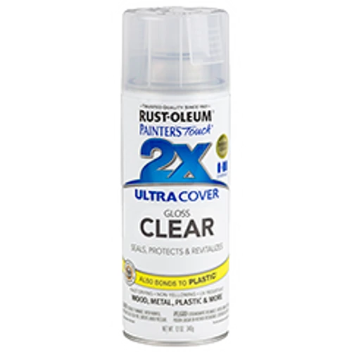 ספריי לכה מבריק + יסוד - 2X ULTRA COVER Gloss Clear Rust-Oleum