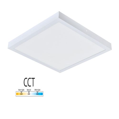 גוף תאורה לבן מרובע צמוד תקרה MICHAELLA CCT הספק 72W FETAYA