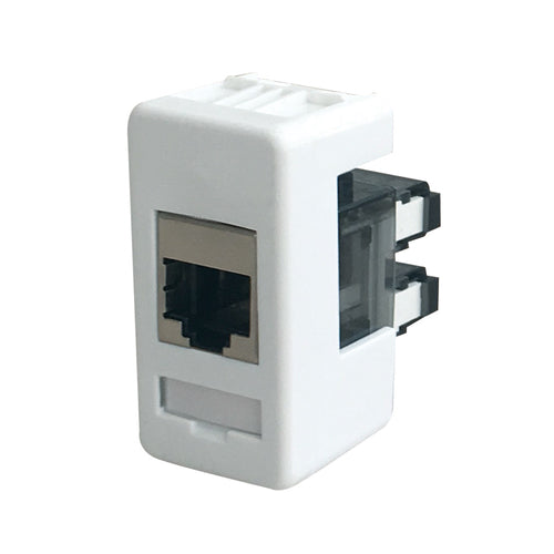 שקע מחשב RJ-45 לקופסה מלבנית להתקנה במתאמים מודולריים 1 מודול FETAYA