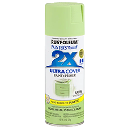 ספריי צבע ירוק תפוח משי + יסוד - 2X ULTRA COVER Satin Green Apple Rust-Oleum