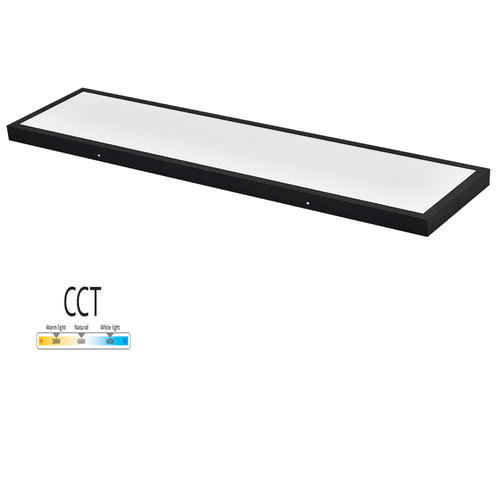 גוף תאורה שחור מלבני צמוד תקרה MICHAELLA CCT הספק 72W FETAYA