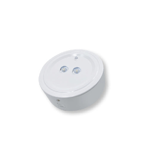 גוף תאורה כפתור חרום עגול SPEEDY-R הספק 2X3W גוון אור קר מוגן IP401 FETAYA