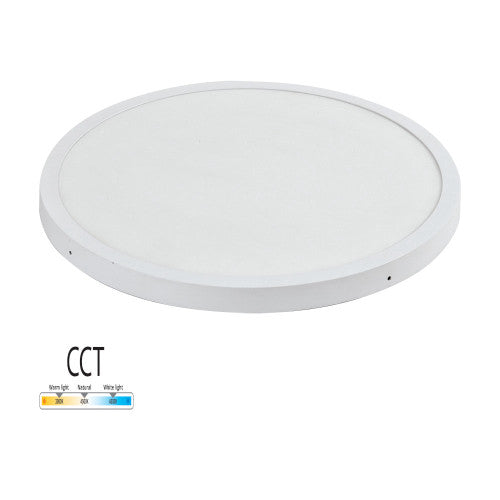 גוף תאורה לבן עגול צמוד תקרה MICHAELLA CCT הספק 45W FETAYA