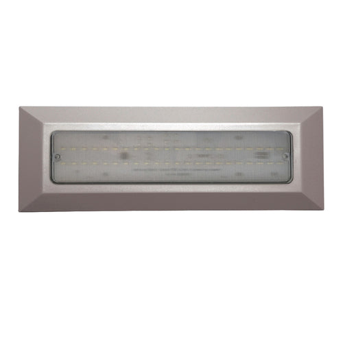 גוף תאורה שבילית לד מלבני הספק 4.4W מוגן IP65 גוון אור קר בצבע אפור FETAYA