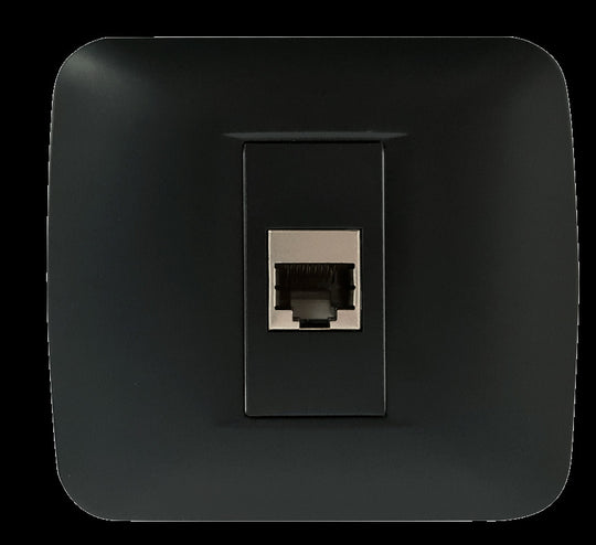 שקע למחשב RJ-45 CLICK לקופסא עגולה (55) בצבע שחור FETAYA